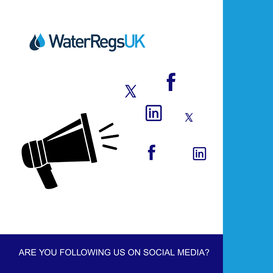 Water Regs UK is now on social media